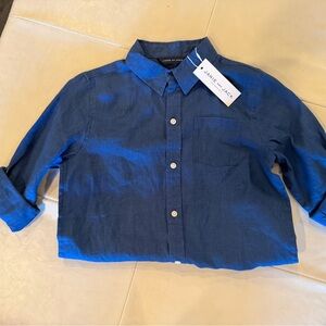 Janie and Jack Classic Navy Button-Down Shirt